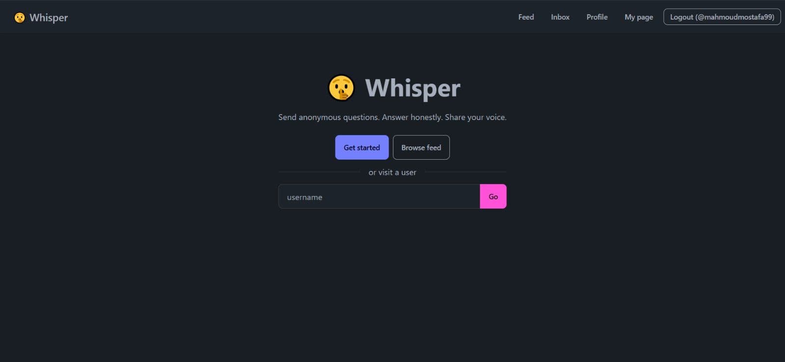 Whisper - Anonymous Feedback Platform